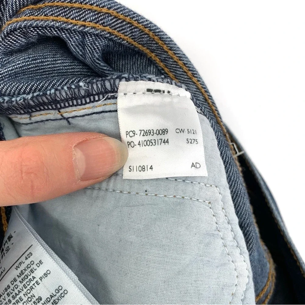 LEVI'S Premium Ribcage Straight Ankle Jean Blue Denim 27 - Picture 8 of 11